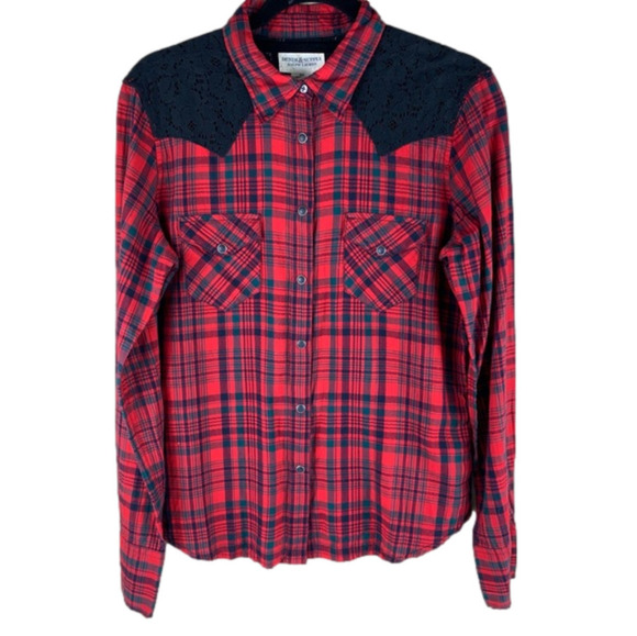 DENIM & Supply by Ralph Lauren I Western  Style I Red Plaid Button Down - Picture 1 of 11